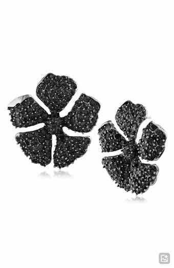 Hibiscus Floral Pavé Crystal Stud Earrings (Nordstrom Exclusive)