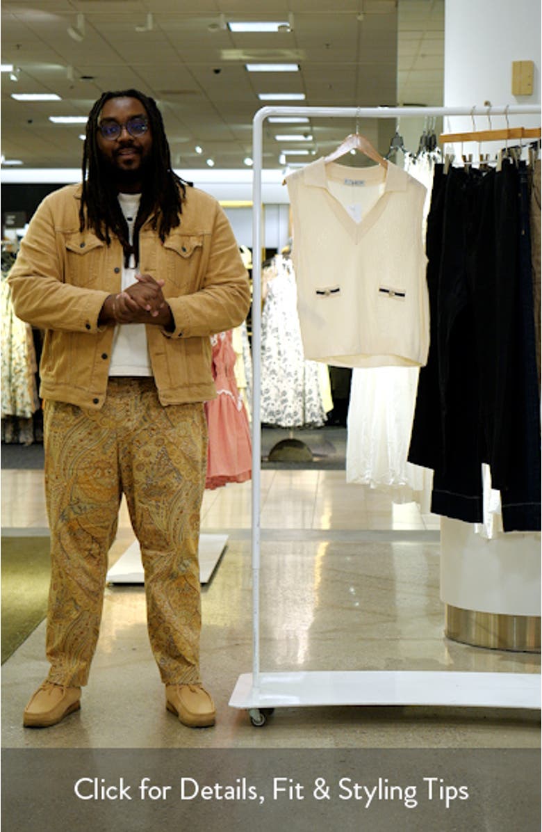 Contrast Trim Sweater Vest, sales video thumbnail