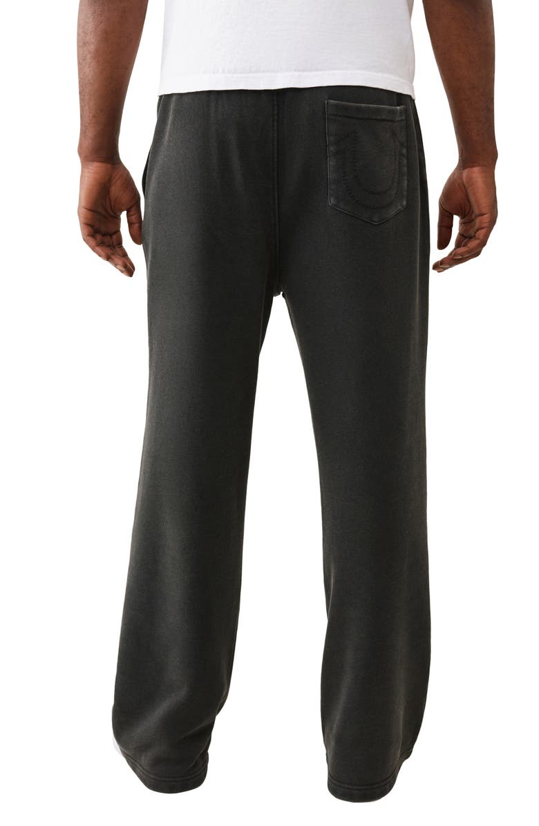 True Religion Baggy Cotton Blend Sweatpants, Alternate, color, Jet Black