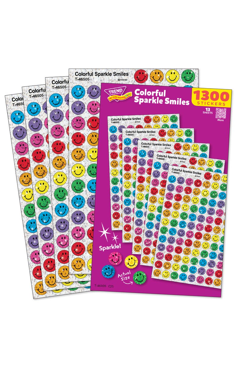 TREND SuperSpots Sparkle Smiles, 1300ct Sticker Pack, Alternate, color, 