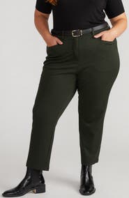 Universal Standard High Waist Stretch Ponte Cigarette Pants