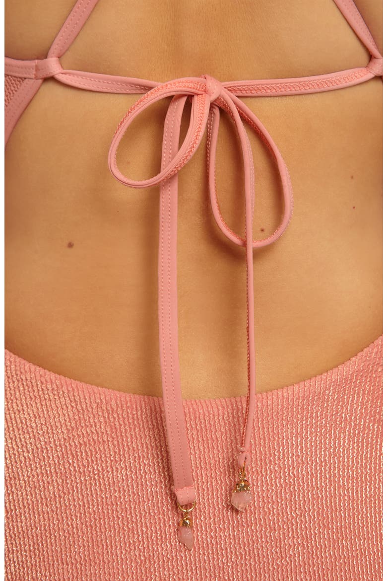 Como V-Wire One-Piece Swimsuit, Alternate, color, BLUSH