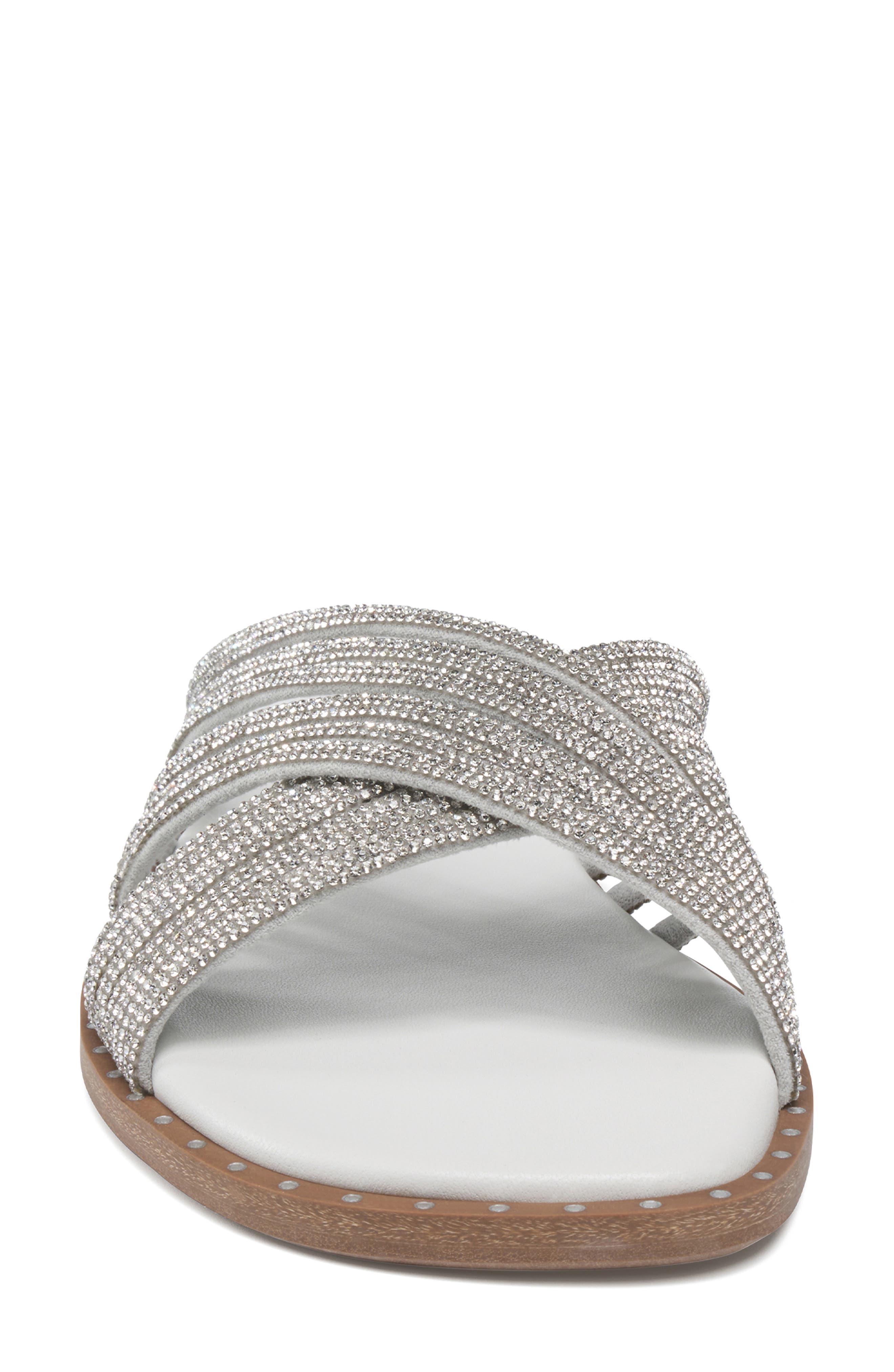 Grace Footwear Murano Rhinestone Sandal, Alternate, color, Silver