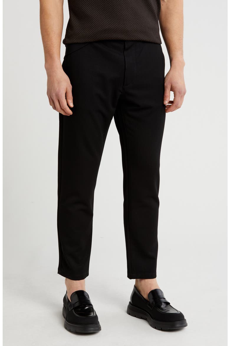 City High Waist Crop Pants, Main, color, BLACK