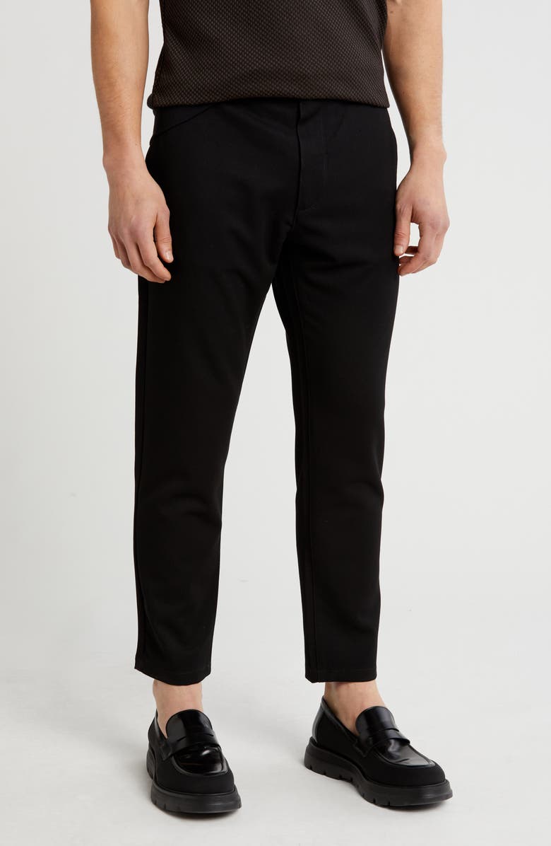 DENIM AND FLOWER City High Waist Crop Pants, Main, color, Black