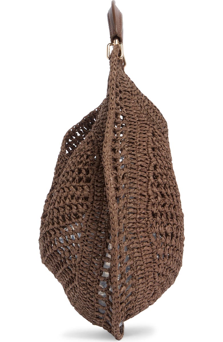 URBAN EXPRESSIONS HANDBAGS Straw Hobo Shoulder Bag, Alternate, color, Chocolate