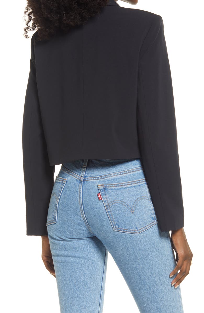 Open Edit Crop Blazer, Alternate, color,