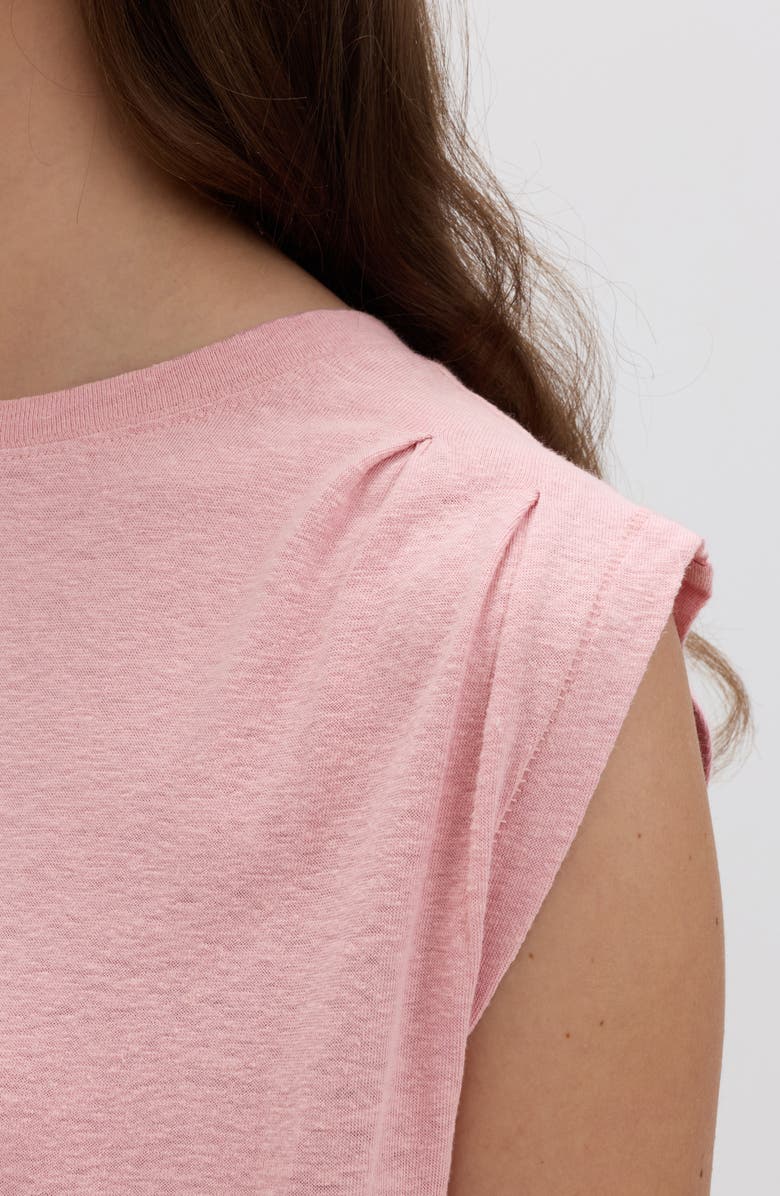 PER UNA BY M&S Pleat Shoulder Muscle Tee, Alternate, color, Rose Pink
