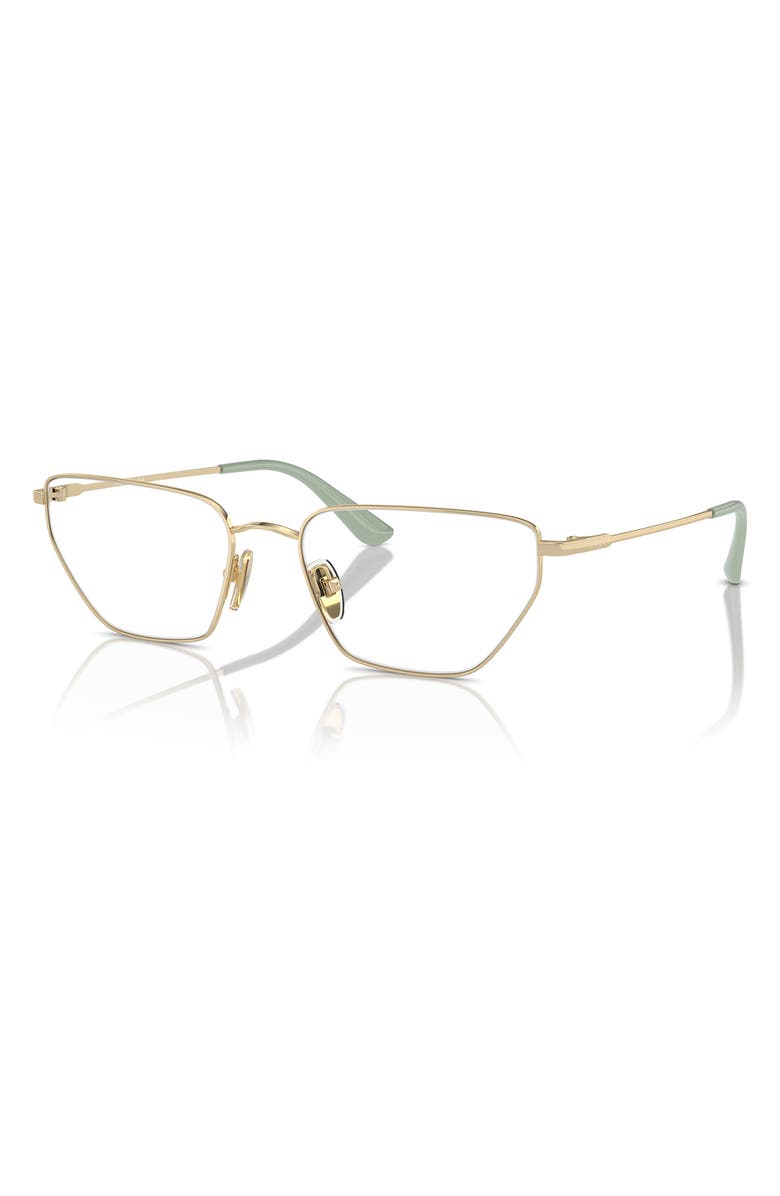 VOGUE 56mm Irregular Optical Glasses, Alternate, color, Pale Gold