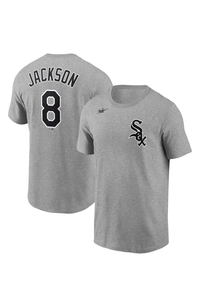 Nike Men's Nike Bo Jackson Heathered Gray Chicago White Sox Cooperstown Collection Name & Number T-Shirt, Alternate, color, Heather Gray