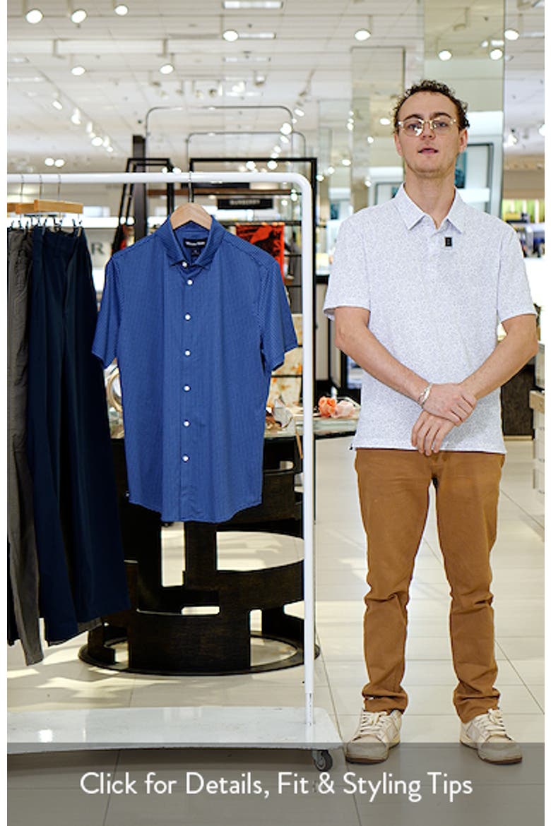 Halyard Trim Fit Short Sleeve Performance Button-Up Shirt video