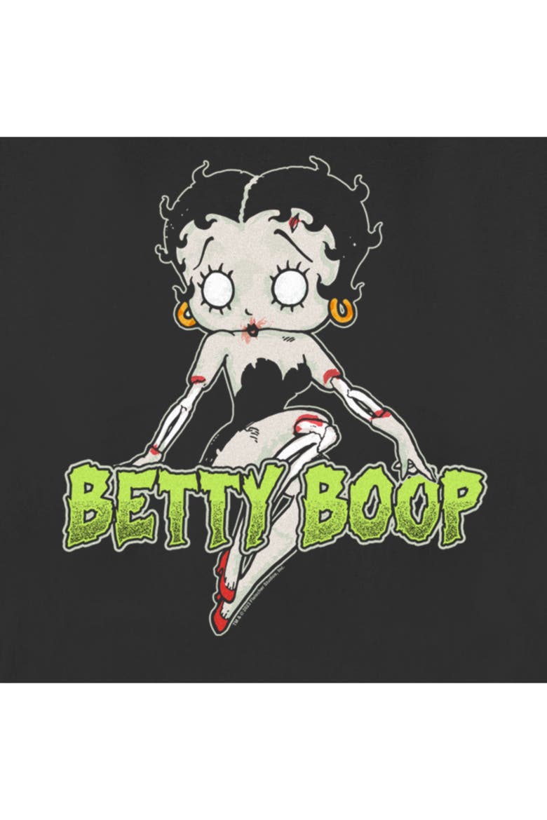 Women's Betty Boop Halloween Zombie Logo T-Shirt, Alternate, color, Black