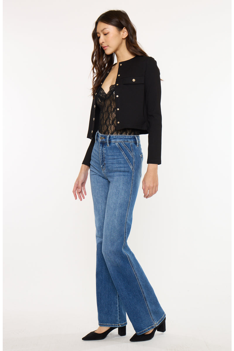 Celia Ultra High Rise Wide Flare Jeans, Alternate, color, Medium Wash