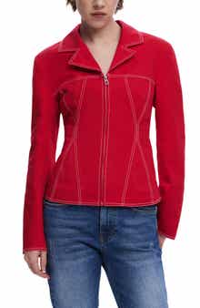 Desigual Topstitch Detail Stretch Cotton Jacket