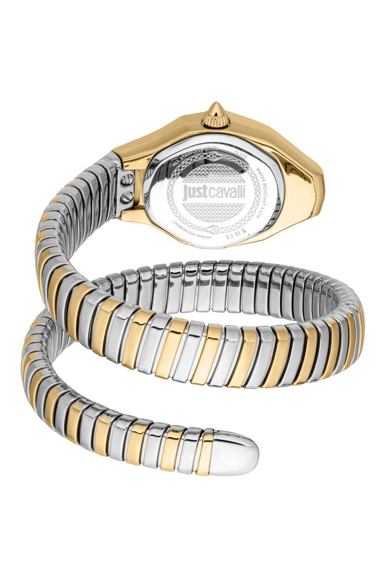 Vivace Snake Wraparound Bracelet Watch, 22mm x 33mm, Alternate, color, SILVER/ GOLD