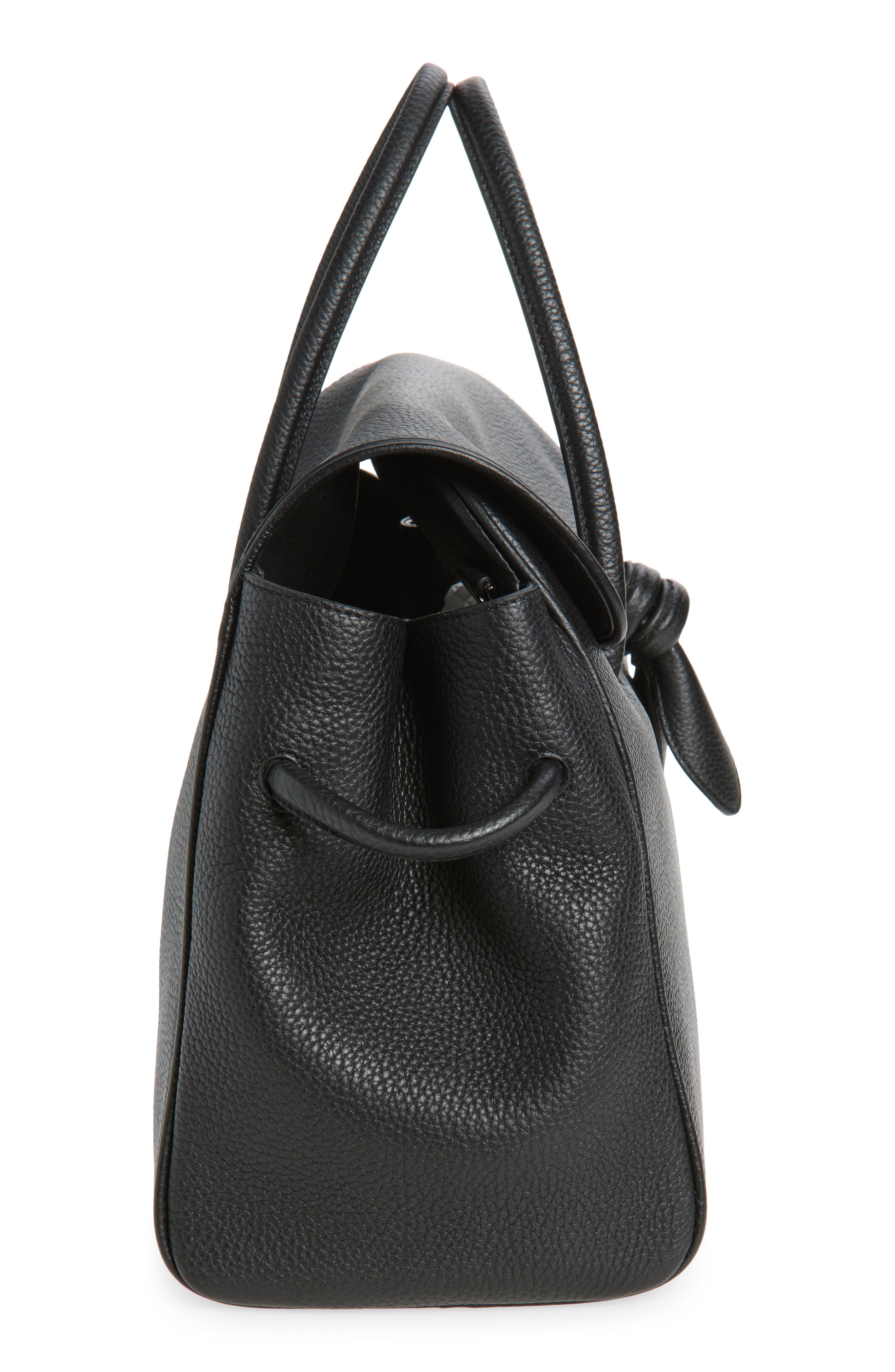 Jacquemus Le Turismo Leather Shopper Bag, Alternate, color, Black
