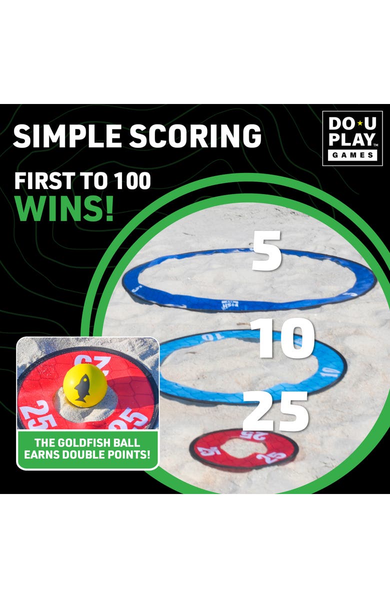 Do-U-Play Fish Fly Yard Game, Launch The Ball Off The Ramp, Family Game, Alternate, color, Multicolored