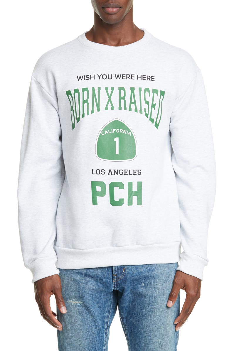 Born x Raised PCH 1 Crewneck Sweatshirt, Alternate, color,