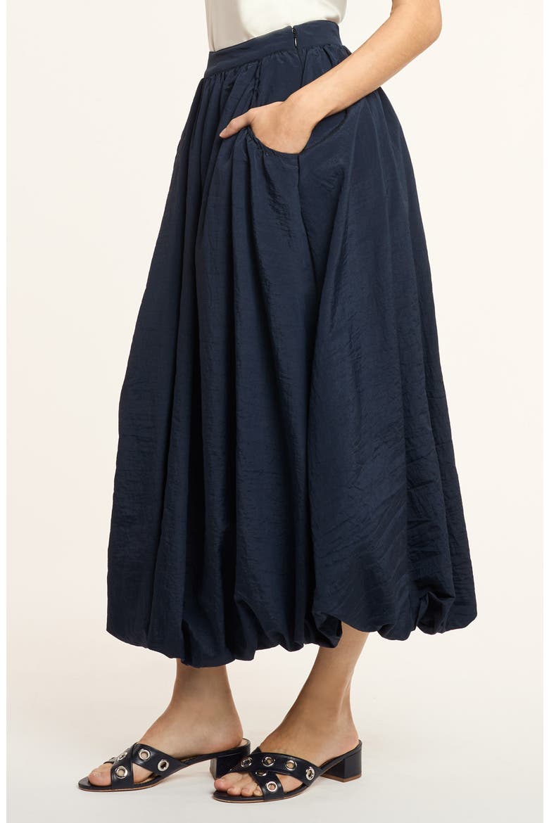 Allinae Bubble Hem Nylon Skirt, Alternate, color, NAVY
