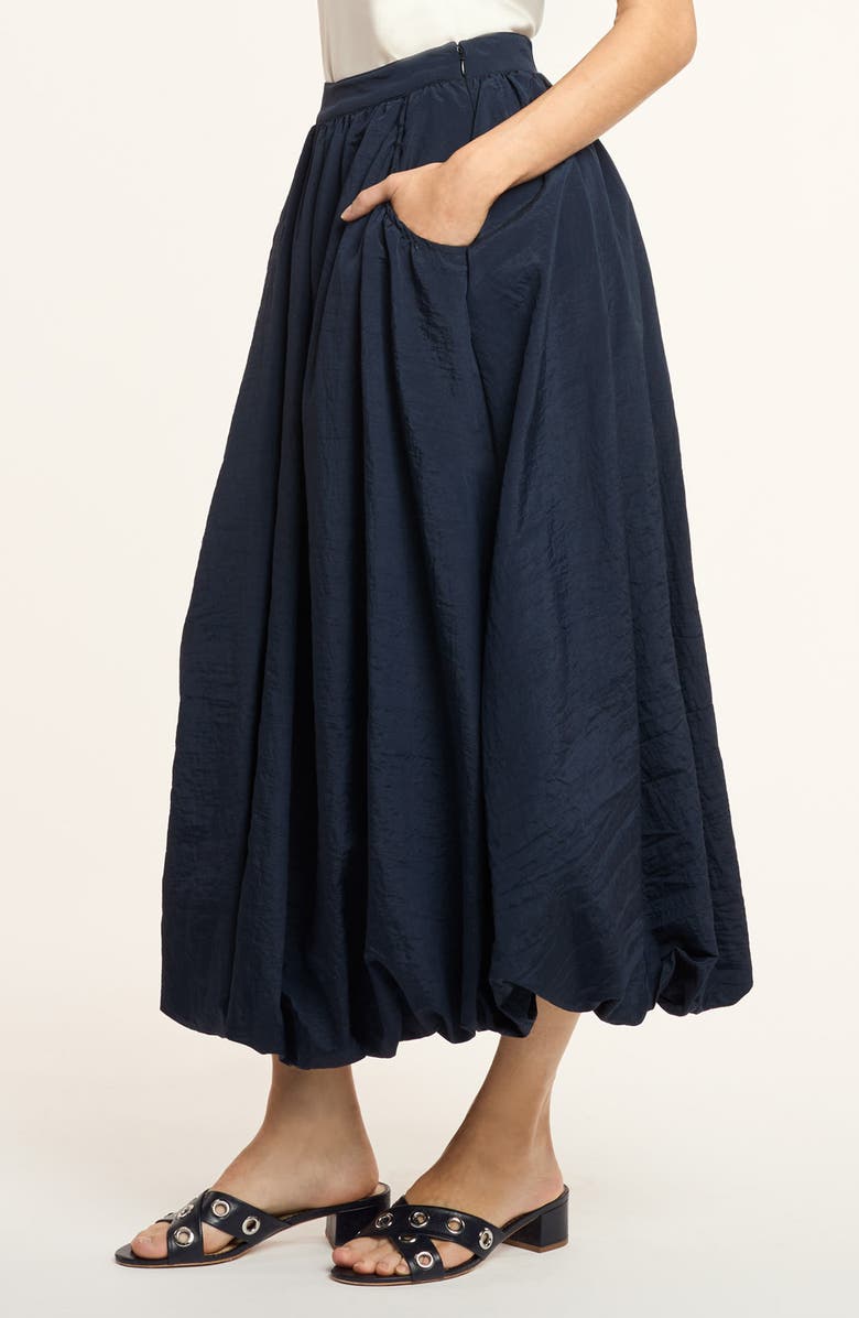Cinq à Sept Allinae Bubble Hem Nylon Skirt, Alternate, color, Navy