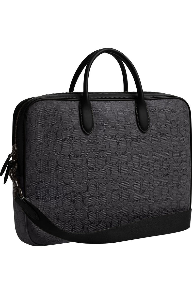COACH Theo Logo Jacquard Briefcase, Alternate, color,