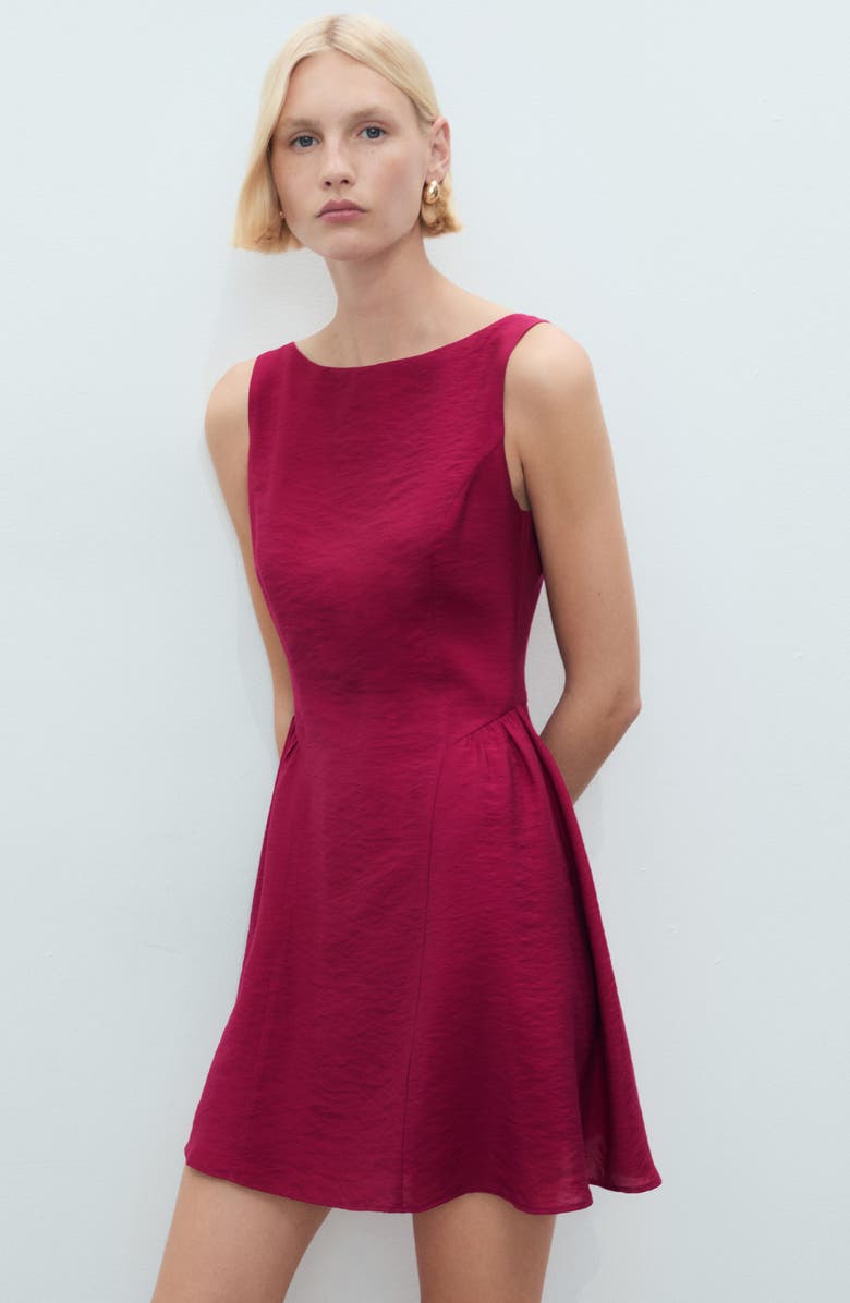 MANGO Open Back Minidress, Alternate, color,