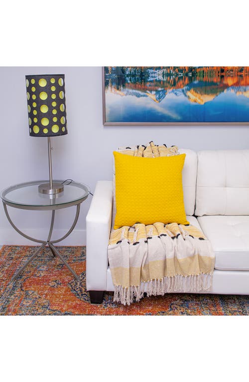Parkland Collection Embossed Throw Pillow In Yellow