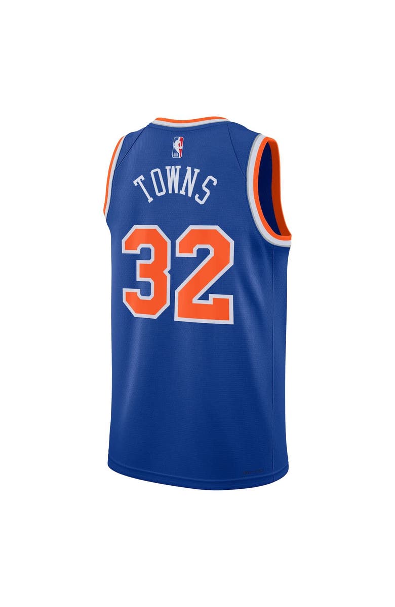 Nike Unisex Nike Karl-Anthony Towns Blue New York Knicks Swingman Jersey - Icon Edition, Alternate, color, Blue