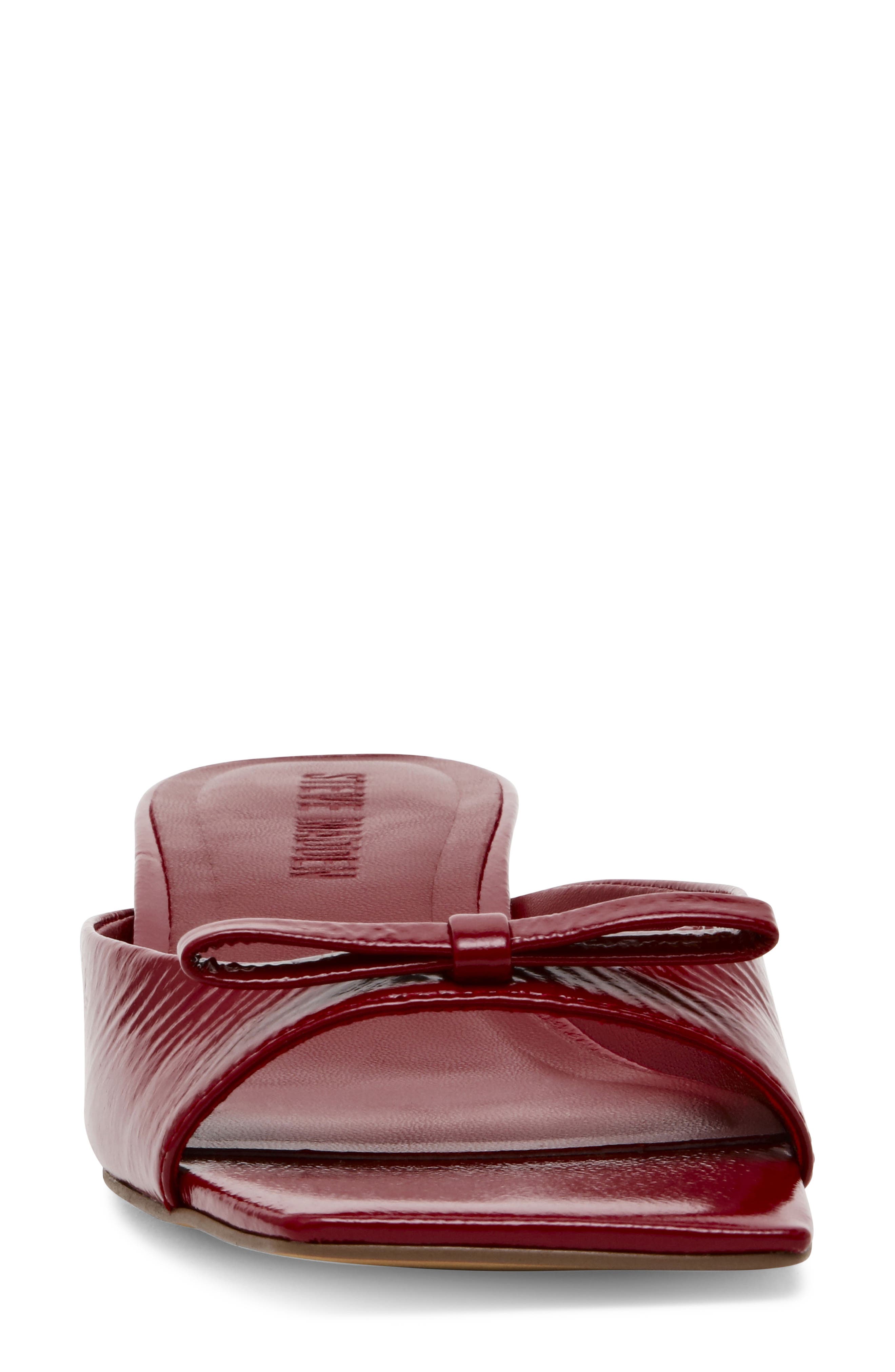 Meme Sandal, Alternate, color, RED LEATHER