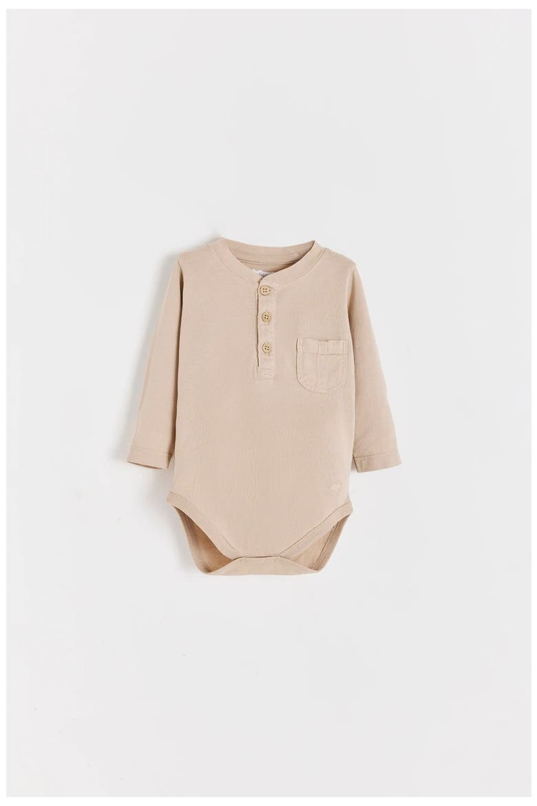 Nut Bodysuit for Infant, Main, color, CAMEL