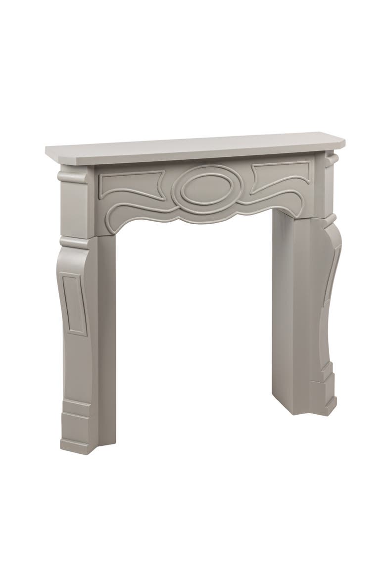 Victorian Decorative Fireplace Mantel, Main, color, Grey