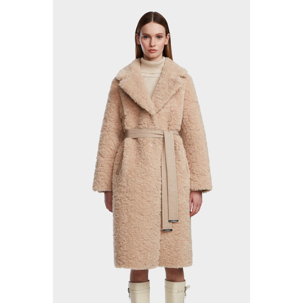 Rudsak Annabelle Reversible Teddy & Faux Leather Coat In Sand