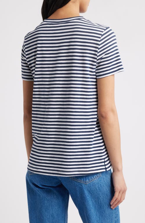 Caslonr Caslon(r) Cotton & Modal T-shirt In Navy- White Brooke Stripe