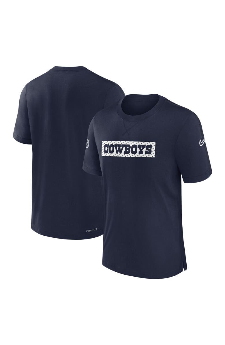 Nike Men's Nike Navy Dallas Cowboys 2024/25 Sideline Player Tri-Blend Performance T-Shirt, Main, color, Navy