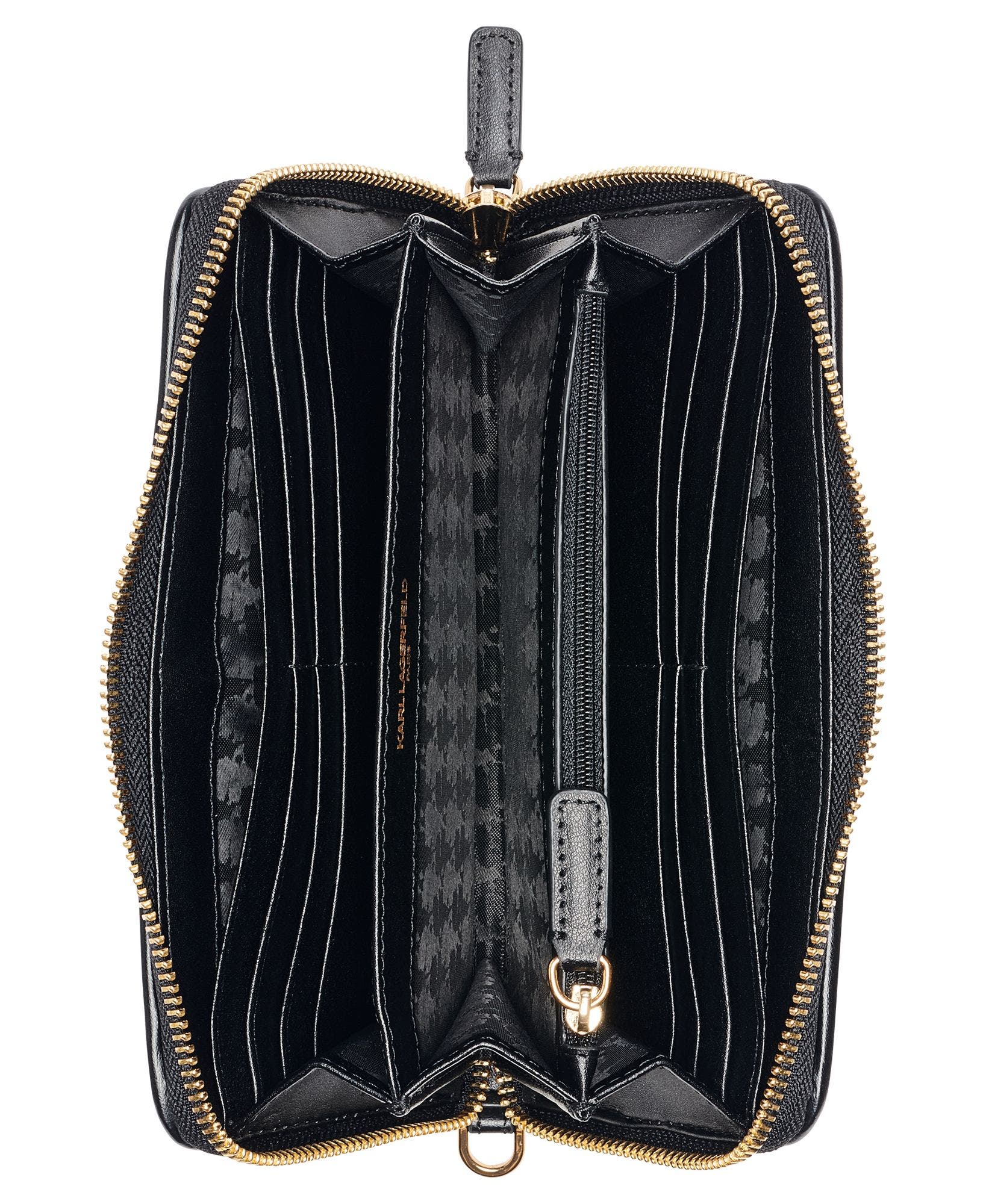 Jacqueline Wallet, Alternate, color, Black/Gold