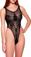 Hauty High Leg Mesh Teddy