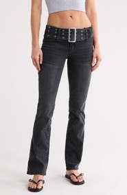 Madden Girl Belted Bootcut Jeans