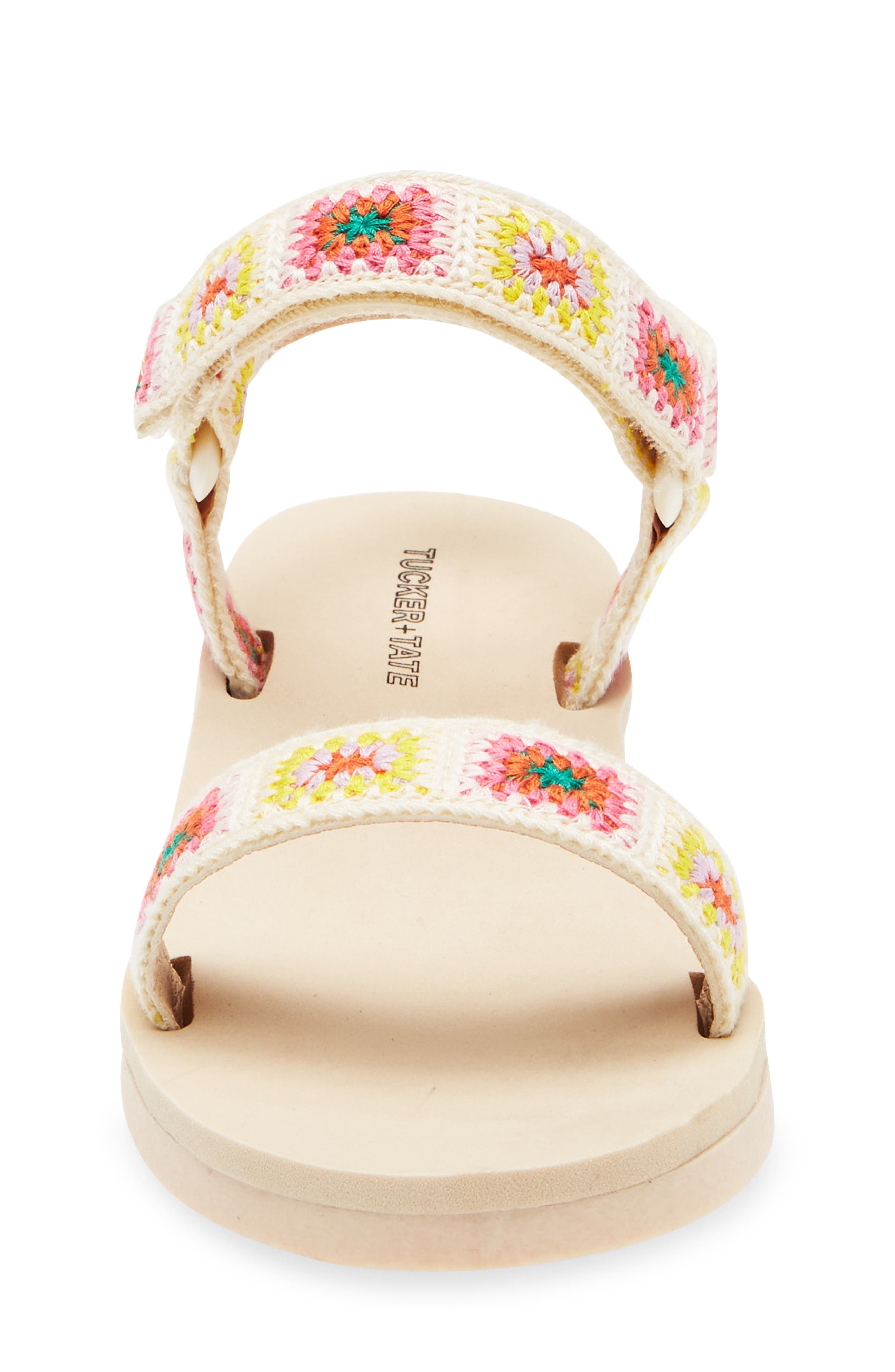 Tucker + Tate Bea Crochet Sandal, Alternate, color, White Multi