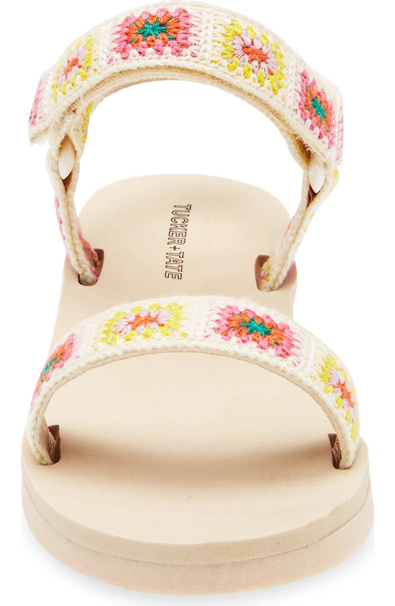 Tucker + Tate Bea Crochet Sandal, Alternate, color, White Multi