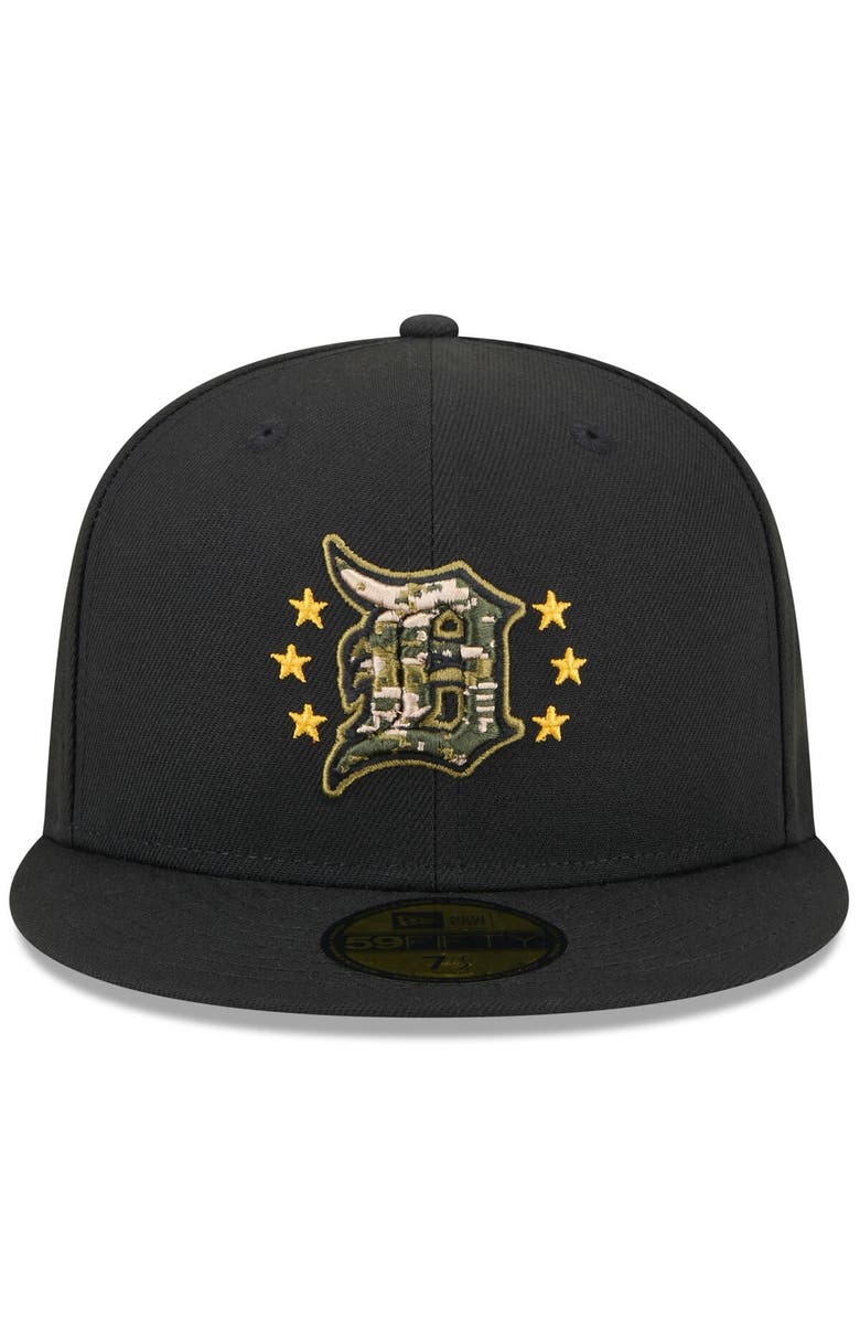 New Era Men's New Era Black Detroit Tigers 2024 Armed Forces Day On-Field 59FIFTY Fitted Hat, Alternate, color, Black