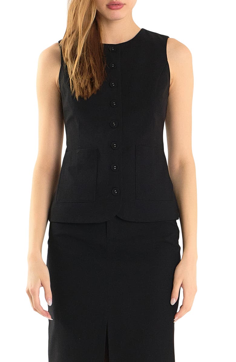 Endless Rose Sleeveless Linen Blend Top, Main, color, 