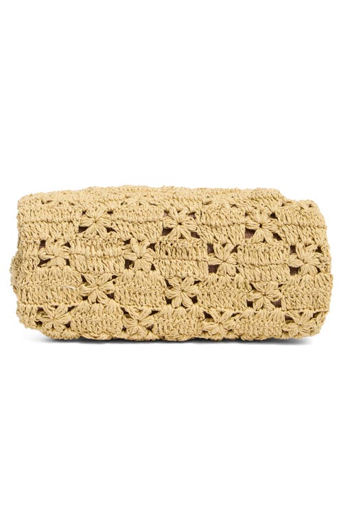 SAM EDELMAN SAM EDELMAN LAYLA FLORAL RAFFIA SHOULDER BAG