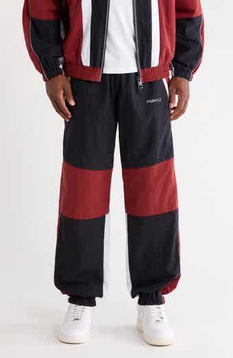 Colorblock Cotton Blend Poplin Track Pants