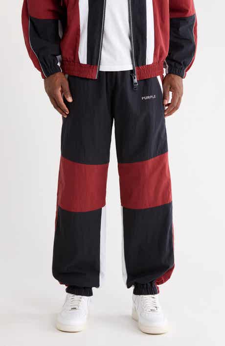 Colorblock Cotton Blend Poplin Track Pants