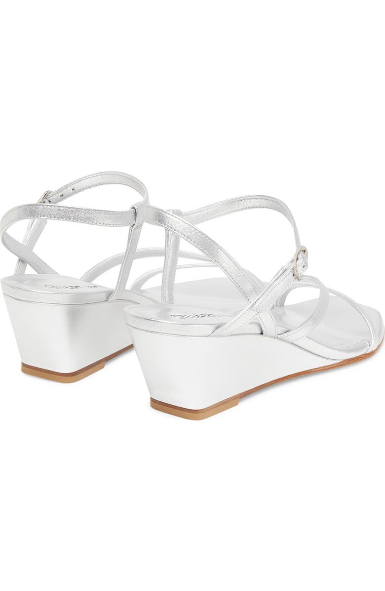 Stuart Weitzman Oasis 50 Wedge Sandal, Alternate, color, Silver