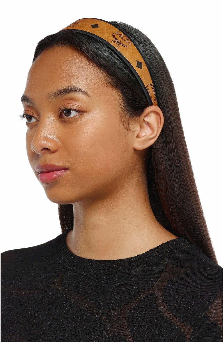 MCM Headband in Visetos, Alternate, color,