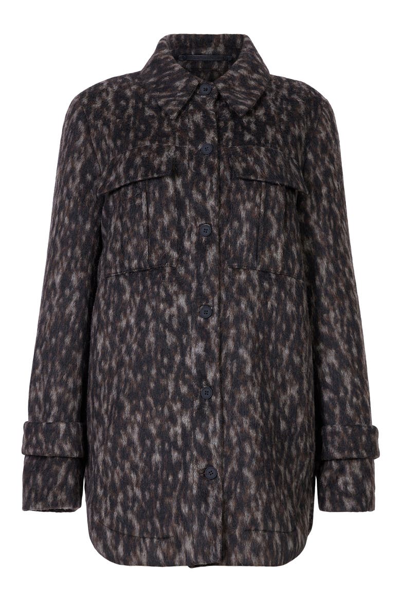 Jessa Leppo Abstract Leopard Print Jacket, Alternate, color, BROWN
