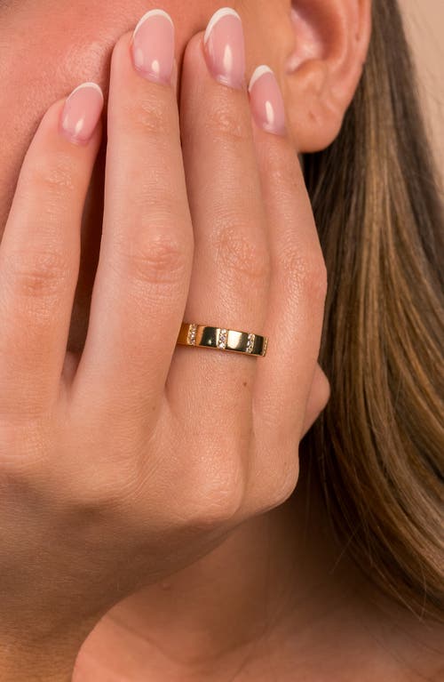 Sterling Forever Bradley Cubic Zirconia Ring In Gold