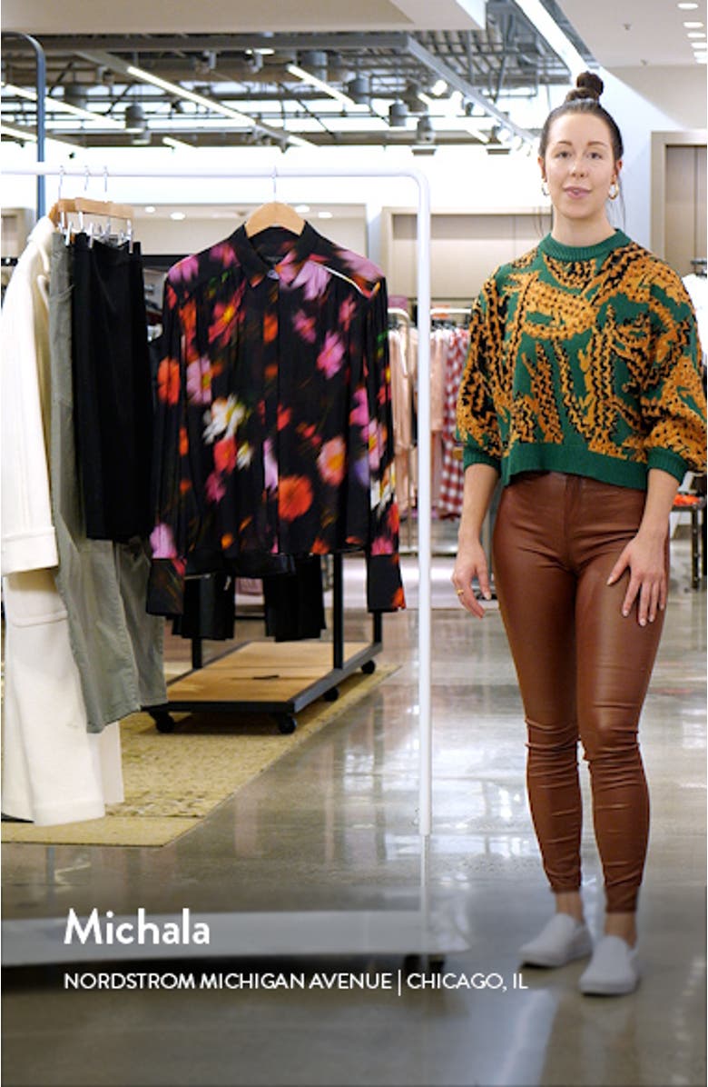 Aubrey Floral Print Button-Up Top, sales video thumbnail