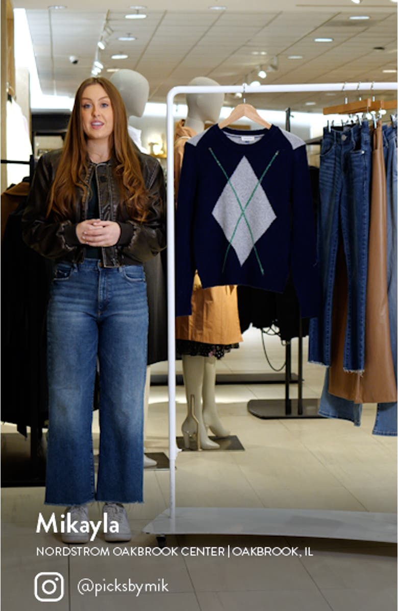 Cozy Bouclé Sequin Argyle Sweater, sales video thumbnail